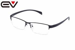 EV 60mm-17mm-142mm Super Large Wide Oversized Eyeglasses Frames Men Half-Rim Metal Business Glasses Frames Oculos De GrauEV1454
