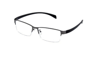 EV 60mm-17mm-142mm Super Large Wide Oversized Eyeglasses Frames Men Half-Rim Metal Business Glasses Frames Oculos De GrauEV1454