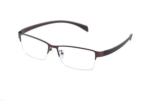 EV 60mm-17mm-142mm Super Large Wide Oversized Eyeglasses Frames Men Half-Rim Metal Business Glasses Frames Oculos De GrauEV1454