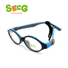 Load image into Gallery viewer, SECG Cute Round Optical Glasses Frame Soft Flexible Silicone Kids Glasses Transparent Children Frame Eyeglasses Spectacles