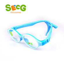 Load image into Gallery viewer, SECG Cute Round Optical Glasses Frame Soft Flexible Silicone Kids Glasses Transparent Children Frame Eyeglasses Spectacles