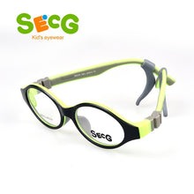 Load image into Gallery viewer, SECG Cute Round Optical Glasses Frame Soft Flexible Silicone Kids Glasses Transparent Children Frame Eyeglasses Spectacles