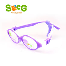 Load image into Gallery viewer, SECG Cute Round Optical Glasses Frame Soft Flexible Silicone Kids Glasses Transparent Children Frame Eyeglasses Spectacles