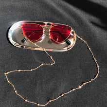 Load image into Gallery viewer, Fashion Chic Womens Gold Silver Eyeglass Chains Sunglasses Reading Beaded Glasses Chain Eyewears Cord Holder neck strap Rope